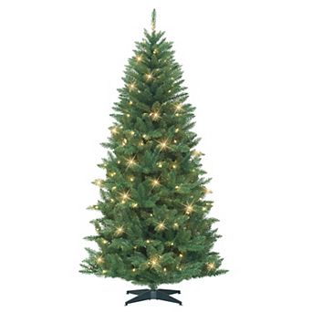 Puleo International Inc. 7-ft. Pre-Lit Carson Artificial Pine Christmas Tree