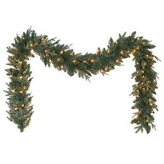 PULEO INTERNATIONAL 9-ft. Pre-Lit Artificial Balsam Fir Garland