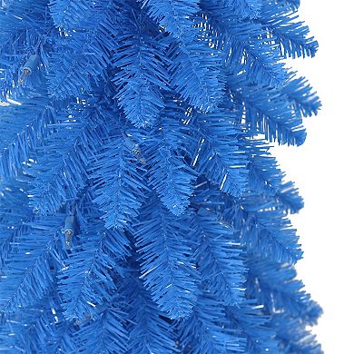 PULEO INTERNATIONAL 4-ft. Pre-Lit Blue Artificial Alpine Pencil Christmas Tree