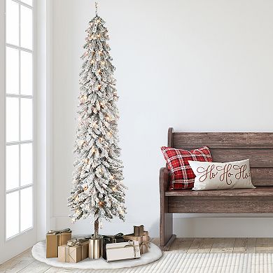 Puleo International Inc. 6-ft. Pre-Lit Flocked Alpine Artificial Christmas Tree