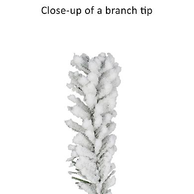 Puleo International Inc. 6-ft. Pre-Lit Flocked Alpine Artificial Christmas Tree