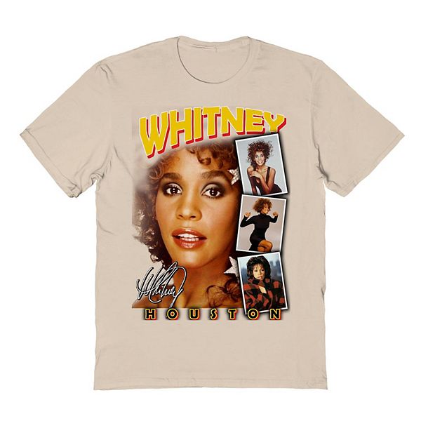 Men's Whitney Houston Photo Collage Graphic Tee