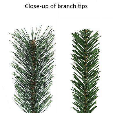 PULEO INTERNATIONAL 30" Pre-Lit Artificial Pine Urn Filler Decor 2-pc. Set