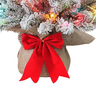 Puleo International Inc. 3-ft. Pre-Lit Flocked Artificial Fraser Fir Christmas Tree