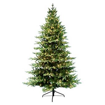 PULEO INTERNATIONAL 6.5-ft. Pre-Lit Balsam Artificial Fir Christmas Tree