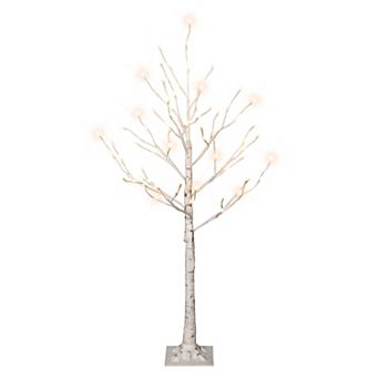 Puleo International Inc. 4-ft. Pre-Lit White Artificial Twig Christmas Tree