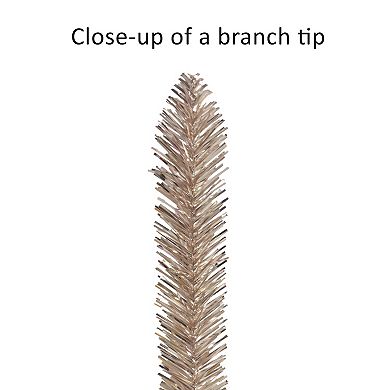 Puleo International Inc. 7-ft. Pre-Lit Rose Gold Tinsel Artificial Christmas Tree