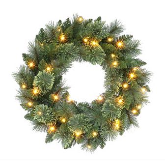 PULEO INTERNATIONAL Pre-Lit Wreath