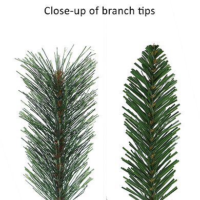 PULEO INTERNATIONAL 30" Pre-Lit Artificial Pine Urn Filler Decor 2-pc. Set
