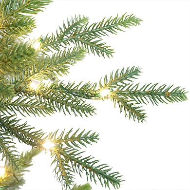 PULEO INTERNATIONAL 6.5-ft. Pre-Lit Alberta Spruce 600-Light Artificial Christmas Tree