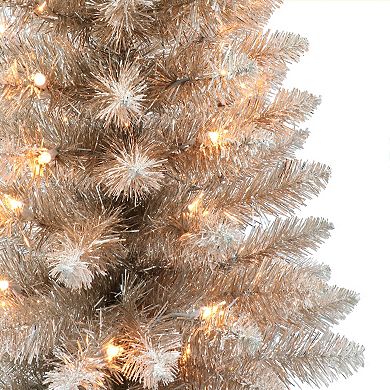 PULEO INTERNATIONAL 4-ft. Pre-Lit Rose Gold Artificial Christmas Tree