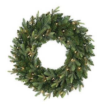 PULEO INTERNATIONAL Pre-Lit Artificial Balsam Fir Wreath