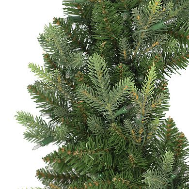 PULEO INTERNATIONAL Pre-Lit Artificial Balsam Fir Wreath