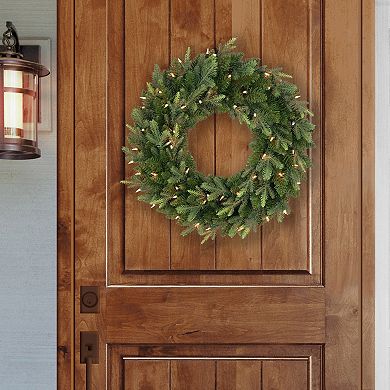 PULEO INTERNATIONAL Pre-Lit Artificial Balsam Fir Wreath