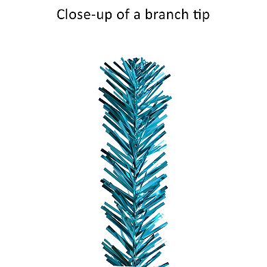 Puleo International Inc. 4.5-ft. Pre-Lit Teal Tinsel Artificial Christmas Tree