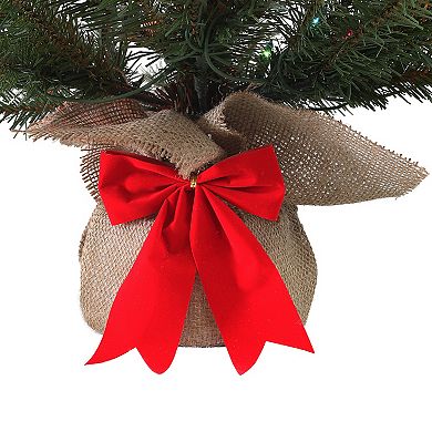 PULEO INTERNATIONAL 3-ft. Pre-Lit Artificial Fraser Fir Christmas Tree