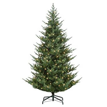 PULEO INTERNATIONAL 9-ft. Pre-Lit Hillside Spruce Artificial Christmas Tree