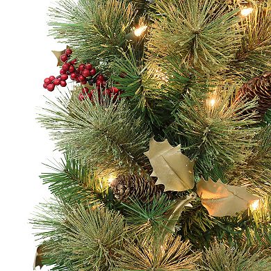 Puleo International Inc. 5-ft. Pre-Lit Potted Glitter Artificial Tree