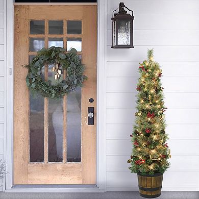 Puleo International Inc. 5-ft. Pre-Lit Potted Glitter Artificial Tree