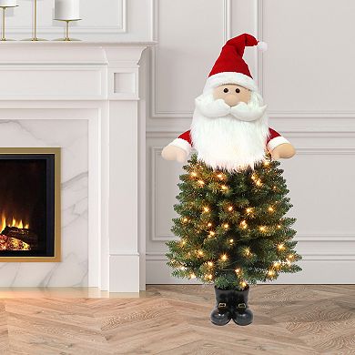 Puleo International Inc. 4-ft. Pre-Lit Santa Artificial Christmas Tree