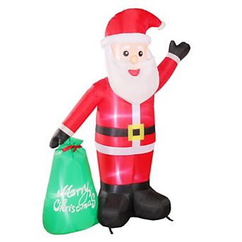 PULEO INTERNATIONAL 6-ft. Lighted Blow-Up Inflatable Santa Clause