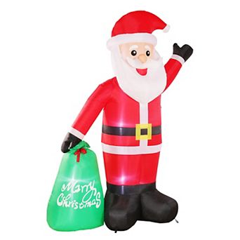 PULEO INTERNATIONAL 8-ft. Lighted Blow-Up Inflatable Santa Clause
