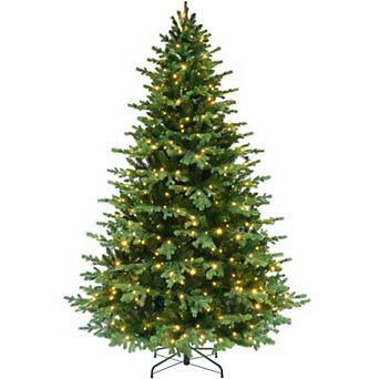 PULEO INTERNATIONAL 7.5-ft. Pre-Lit Chatham Fir Artificial Christmas Tree
