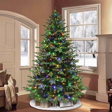 PULEO INTERNATIONAL 7.5-ft. Pre-Lit Chatham Fir Artificial Christmas Tree