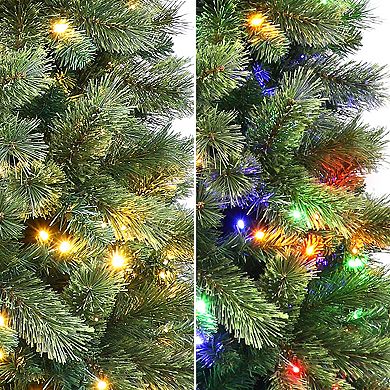 PULEO INTERNATIONAL 7.5-ft. Pre-Lit Montana Pine Artificial Christmas Tree