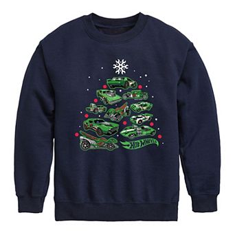 Boys 8-20 Hot Wheels Car Tree Crew Fleece Sweatshirt