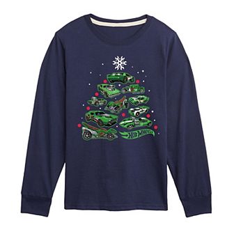 Boys 8-20 Hot Wheels Car Tree Long Sleeve Graphic Tee