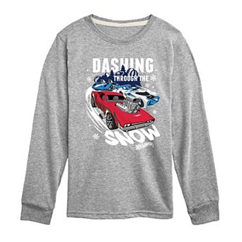 Boys 8-20 Hot Wheels Dashing Through The Snow Long Sleeve Graphic Tee