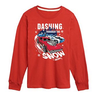 Boys 8-20 Hot Wheels Dashing Through The Snow Long Sleeve Graphic Tee
