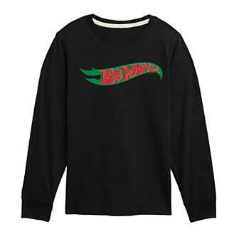 Boys 8-20 Hot Wheels Christmas Lights Logo Long Sleeve Graphic Tee