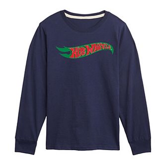 Boys 8-20 Hot Wheels Christmas Lights Logo Long Sleeve Graphic Tee