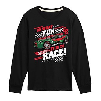 Boys 8-20 Hot Wheels Oh What Fun It Is To Race Long Sleeve Graphic Tee