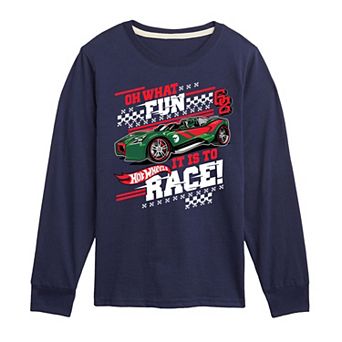 Boys 8-20 Hot Wheels Oh What Fun It Is To Race Long Sleeve Graphic Tee