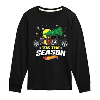 Boys 8-20 Hot Wheels Tis The Season Long Sleeve Long Sleeve Graphic Tee