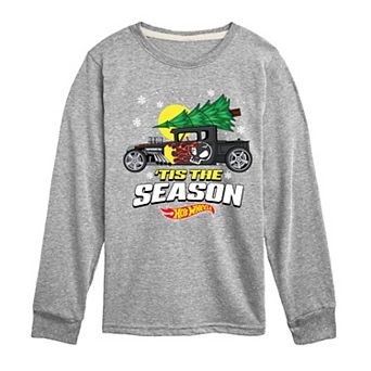Boys 8-20 Hot Wheels Tis The Season Long Sleeve Long Sleeve Graphic Tee
