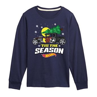 Boys 8-20 Hot Wheels Tis The Season Long Sleeve Long Sleeve Graphic Tee
