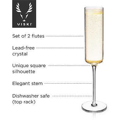 Viski Laurel Champagne Flutes