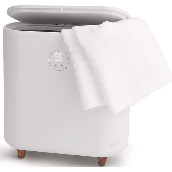 LiveFine Towel Warmer with LED Display, Large 40” x 70” Bucket Style Towel Warmer for Bathroom