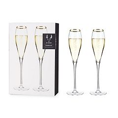 Twine Gilded Stemless Champagne Flute, Set of 2