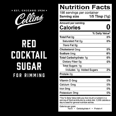 Collins 7 oz. Red Sugar