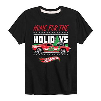 Boys 8-20 Hot Wheels Home For The Holidays Graphic Tee
