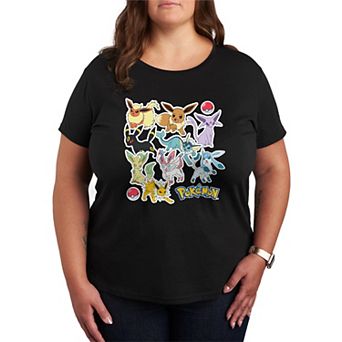 Women's Pokemon Eeveelution Stickers Tee