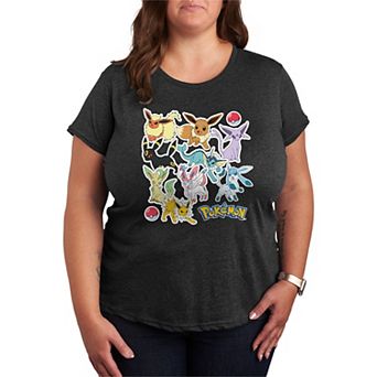 Women's Pokemon Eeveelution Stickers Tee