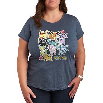 Women's Pokemon Eeveelution Stickers Tee