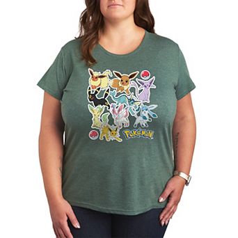 Women's Pokemon Eeveelution Stickers Tee
