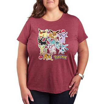 Women's Pokemon Eeveelution Stickers Tee
